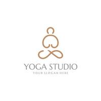 logotipo del estudio de yoga vector