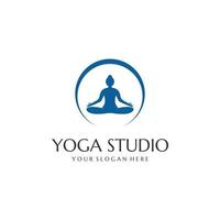 logotipo del estudio de yoga vector