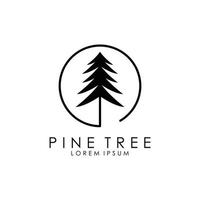 resumen logo ilustración de un pino árbol. vector