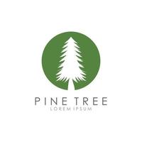 resumen logo ilustración de un pino árbol. vector