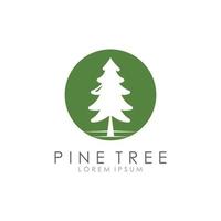 resumen logo ilustración de un pino árbol. vector