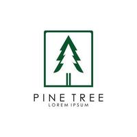 resumen logo ilustración de un pino árbol. vector