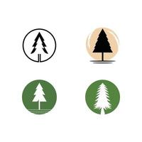 resumen logo ilustración de un pino árbol. vector