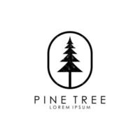 resumen logo ilustración de un pino árbol. vector