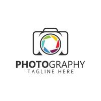 Photographic camera logo, camera lens, and digital. vector