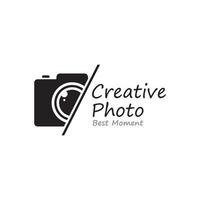 Photographic camera logo, camera lens, and digital. vector