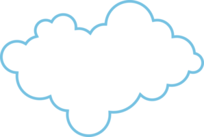 icono de nube en estilo plano png