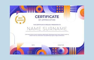 Creative Certificates Template of Achievement vector