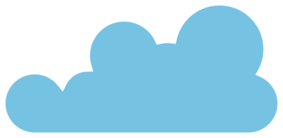 Cloud icon in flat style png