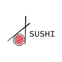 Sushi vector logo plantilla, o japonés especialidades