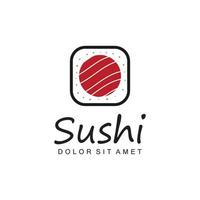 Sushi vector logo template, or Japanese specialties.