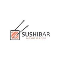 Sushi vector logo plantilla, o japonés especialidades