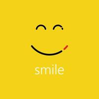 Smile or happiness expression vector logo template