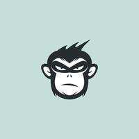 Gorilla head silhouette creative logo template. vector