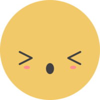 Cartoon emoji with facial expression png