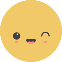 Cartoon emoji with facial expression png