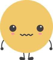 dessin animé emoji avec faciale expression png