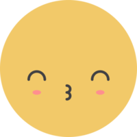 dessin animé emoji avec faciale expression png