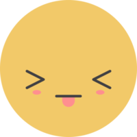 Cartoon emoji with facial expression png