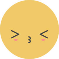 tecknad serie emoji med ansiktsbehandling uttryck png