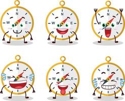 Cartoon character of compass with smile expression vector