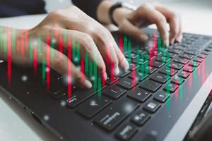 Investment ideas and technology business, Funds, Stock market and digital assets, Investors or trader, Financial data analysis, Stock graphs and forex trading, business finance background photo