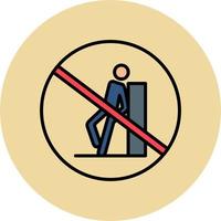 Do Not Lean Door Vector Icon