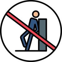 Do Not Lean Door Vector Icon