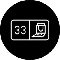 Seat Number Thirty Three Vector Icon