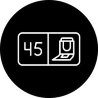 Seat Number Forty Five Vector Icon