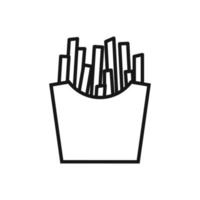 editable icono de francés papas fritas, vector ilustración aislado en blanco antecedentes. utilizando para presentación, sitio web o móvil aplicación