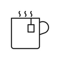 editable icono de café té taza, vector ilustración aislado en blanco antecedentes. utilizando para presentación, sitio web o móvil aplicación