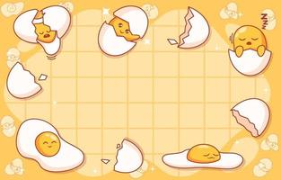 Cute Egg Yolk Background vector