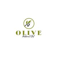 Vector leaf and olive oil logo design concept illustration idea