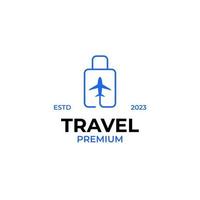 Vector travel bag logo design concept illustration idea
