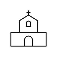 editable icono de iglesia, vector ilustración aislado en blanco antecedentes. utilizando para presentación, sitio web o móvil aplicación