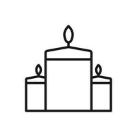 Editable Icon of Candle, Vector illustration isolated on white background. using for Presentation, website or mobile app