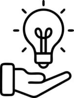 Idea solution icon symbol vector image. Illustration of the creative innovation concept design. EPS 10
