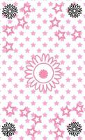 Pink seamless stars pattern vector