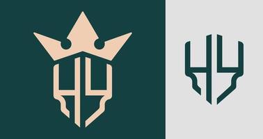 Creative Initial Letters HY Logo Designs. vector