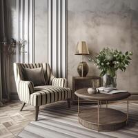 Living room interior. Living-room interior in Scandinavian style. modern furniture set. . photo