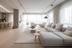 modern interior design concepts. Hotel suite living room. Modern bright interiors. . photo