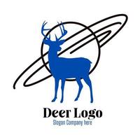 Deer logo vector design illustration, simple concept