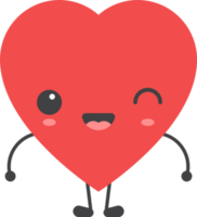 Cartoon heart shape emoji png