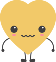 Cartoon heart shape emoji png