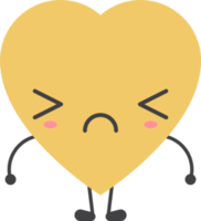 Cartoon heart shape emoji png