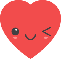 Cartoon heart shape emoji png