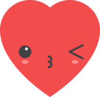 Cartoon heart shape emoji png