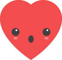 Cartoon heart shape emoji png