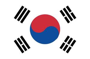 South Korea national official flag symbol, banner vector illustration.